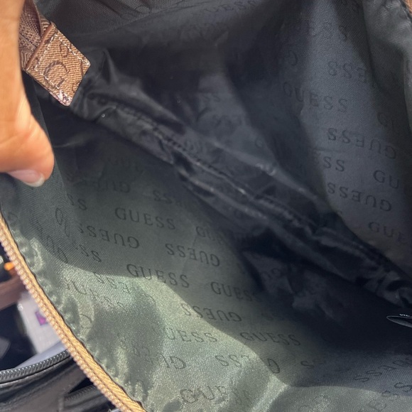 NEW WOT Guess Brown and Pink Floral Cosmetics bag - Picture 5 of 5